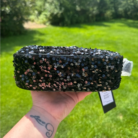 Nicole Miller NWT Black Sequined Purse - Picture 4 of 6